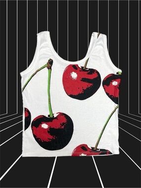Y2k 2000s Cherry All-Over Tank Top